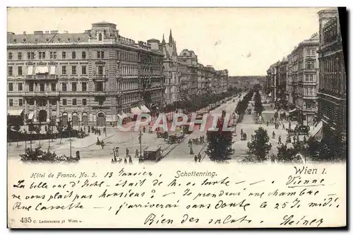 Ansichtskarte AK Schottenring Wien Hotel de France