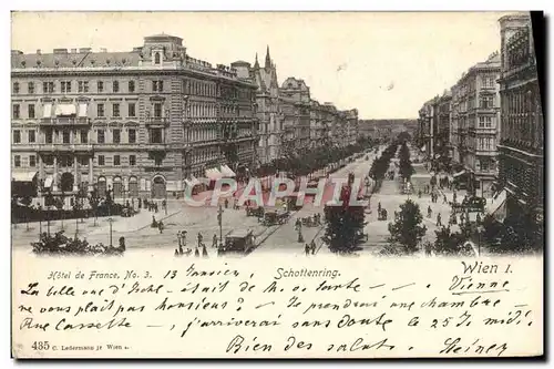 Cartes postales Schottenring Wien Hotel de France