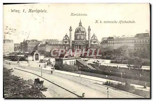 Ansichtskarte AK Wien Karlsplatz Karlskirche