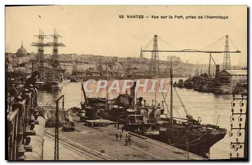 Ansichtskarte AK Nantes Vue sur La Port Prise De I&#39Hermitage Bateaux