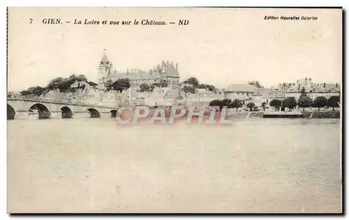 Ansichtskarte AK Gien La Loire Et Vue Sur Le Chateau