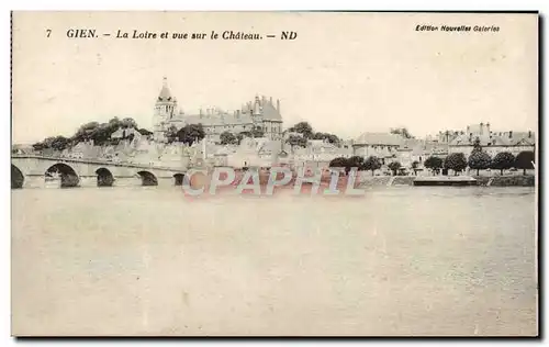 Cartes postales Gien La Loire Et Vue Sur Le Chateau