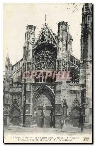 Ansichtskarte AK Dieppe Portail De I&#39Eglise Saint Jacques