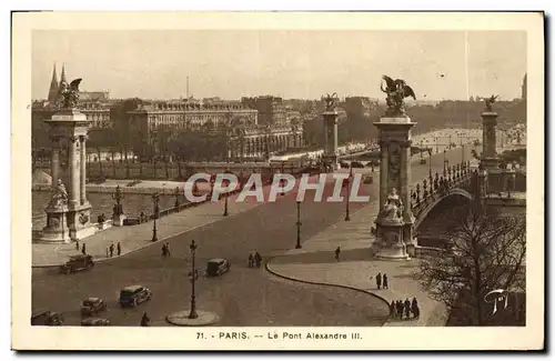 Cartes postales Paris Le Pont Alexandre III