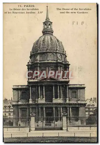 Cartes postales Paris Le Dome Des Invalides Et Les Nouveaux Jardins