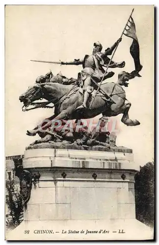 Cartes postales Chinon La Statue Jeanne d&#39Arc Cheval