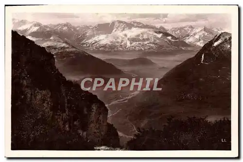 Cartes postales Lourdes La Vallee d&#39Argeles vue de l&#39observatoire du Pic du Jer