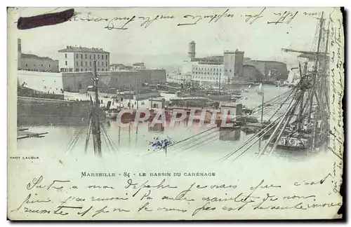 Ansichtskarte AK Marseille Le Bassin Du Carenage Bateau