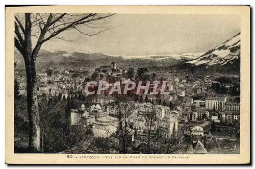 Ansichtskarte AK Lourdes Vue Sur La Ville Du Sommet Du Calvaire