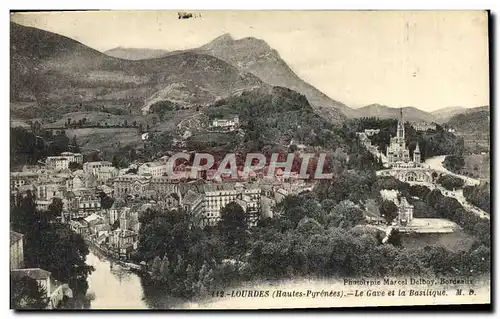 Cartes postales Lourdes Le Gave et la Basilique