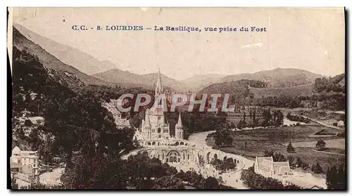 Cartes postales Lourdes La Basilique Vue Prise du Fort