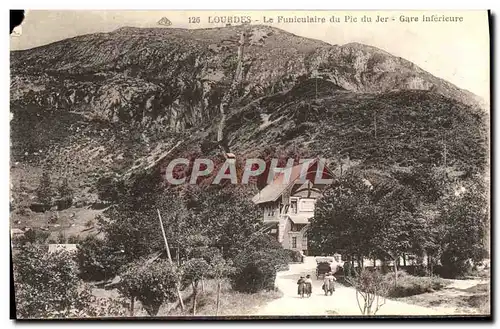 Cartes postales Lourdes Le Funiculaire du Pic du Jer Gare interieure