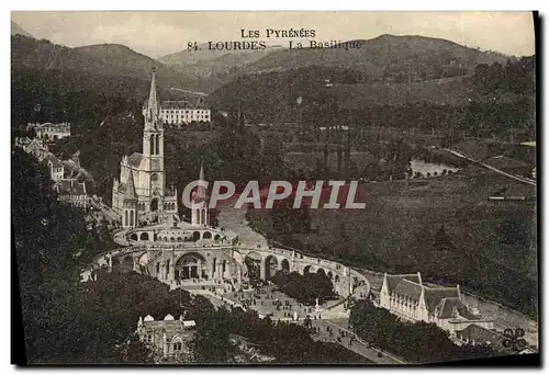 Cartes postales Lourdes La Basilique