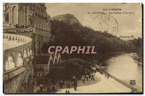 Cartes postales Lourdes Les Piscines et le Gave