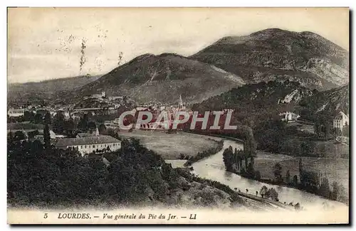 Cartes postales Lourdes Vue Generale du Pic du Jer