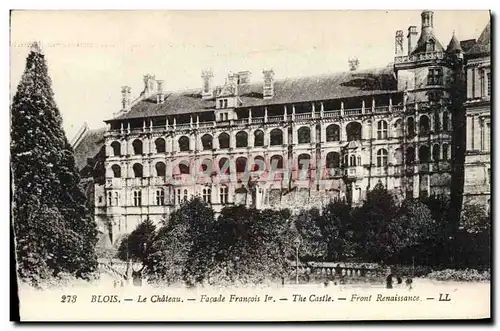 Cartes postales Blois Le chateau Facade Francois 1er