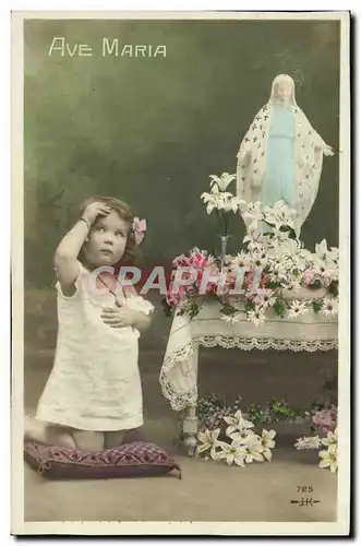 Cartes postales Fantaisie Enfant Ave Maria