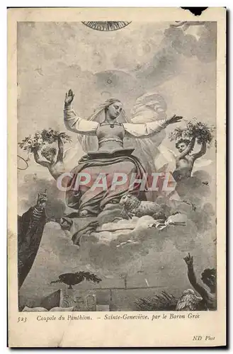 Cartes postales Coupole du Pantbeon Sainte Genevieve par le Baron Gros