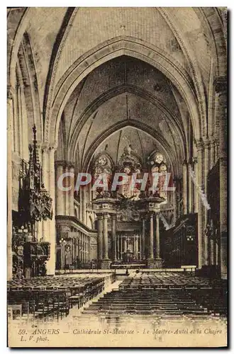 Cartes postales Angers Cathedrale St Maurice Le Maitre Autel et la Chaire