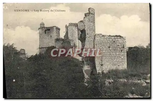 Ansichtskarte AK Vendome Les Ruines du Chateau