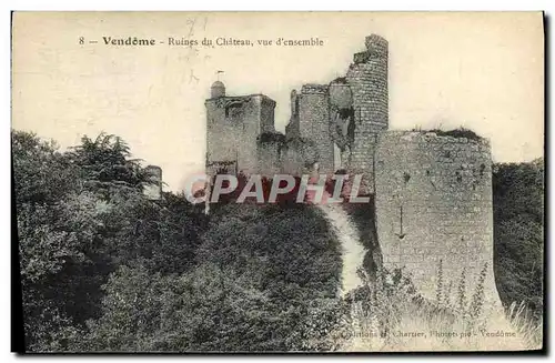 Cartes postales Vendome Ruines du Chateau Vue D&#39Ensemble