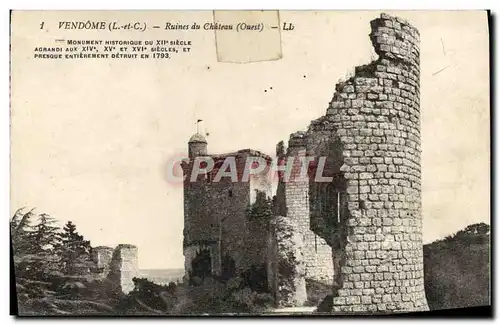 Cartes postales Vendome Ruines du Chateau