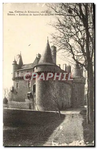 Cartes postales Chateau de Kerouzere Cote Nord Sibiril Environs de Saint Pol de Leon