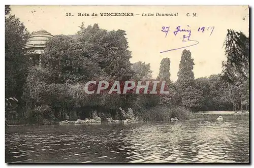 Cartes postales Bois de Vincennes Le Lac Daumesnil