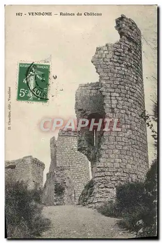 Ansichtskarte AK Vendome Ruines du Chateau