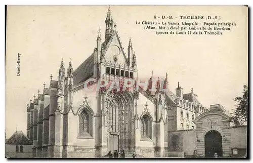Cartes postales Thouars Le Chateau La Sainte Chapelle Facade principale