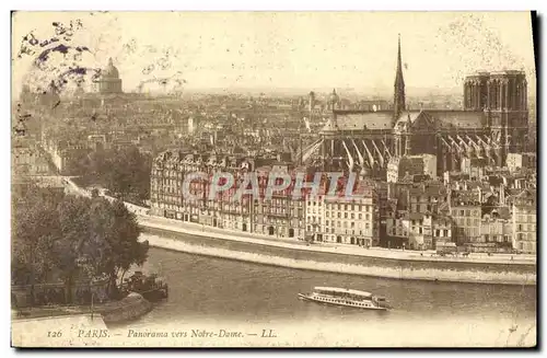 Ansichtskarte AK Paris Panorama vers Notre Dame