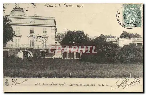 Ansichtskarte AK Bois de Boulogne Chateau de Bagatelle