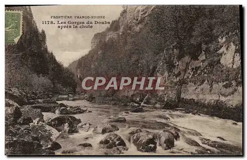 Cartes postales Les Gorges Du Doubs Apres la Chute