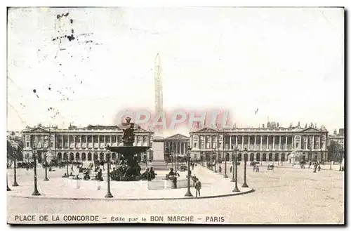 Ansichtskarte AK Place De La Concorde Edite Par le Bon Marche Paris