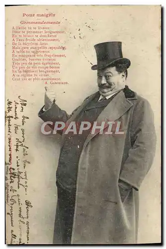 Ansichtskarte AK Pour Maigrir Commandements Homme fort