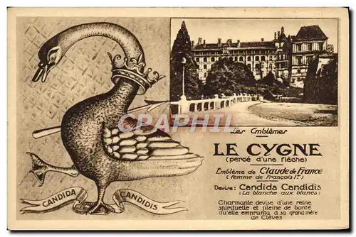 Cartes postales Le Cygne Embleme de Claude De France femme de Francois 1er