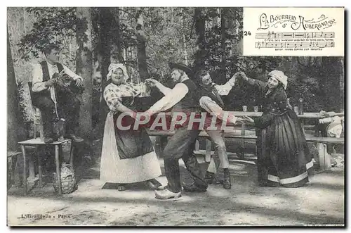 Cartes postales La Bourree d&#39auvergne Folklore