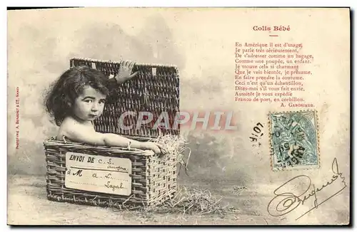 Cartes postales Colis Bebe En Amerique il Est D&#39usage Je Parle Tres Serieusement