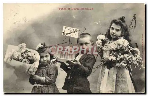 Cartes postales Fantaisie Enfants Fetes et porte bonheur