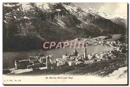 Cartes postales St. Moritz Dort und Bad