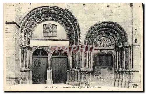 Cartes postales Avallon Portail de l&#39Eglise Saint Lazare