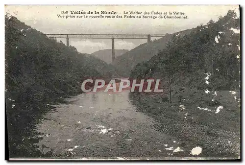 Cartes postales Vallee de la Sioule Viaduc des Fades et la Vallee Barrage de Chambonnet