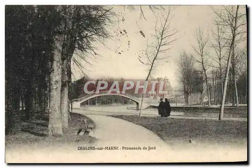 Ansichtskarte AK Chalons Sur Marne Promenade du Jard