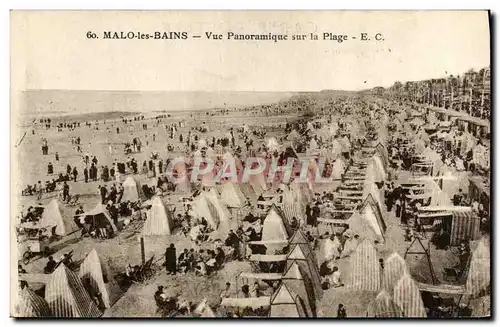 Ansichtskarte AK Malo Les Bains Vue Panoramique sur la Plage