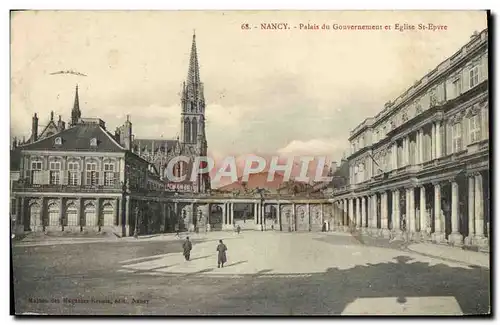 Cartes postales Nancy Palais du Gouvernement et Eglise St-Epvre