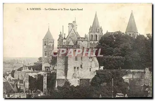 Ansichtskarte AK Loches Le Chateau et la Tour Agnes Sorel