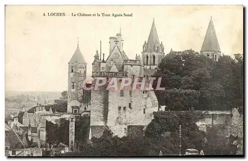 Cartes postales Loches Le Chateau et la Tour Agnes Sorel