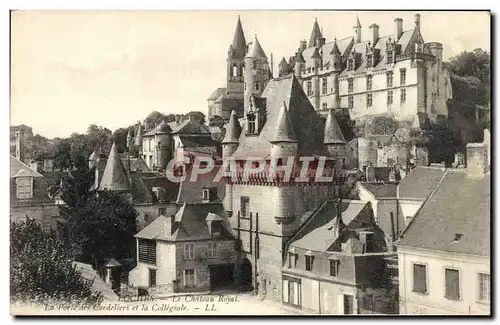 Ansichtskarte AK Loches Le Chateau Royal La Porte des Cordeliers et la Collegiale