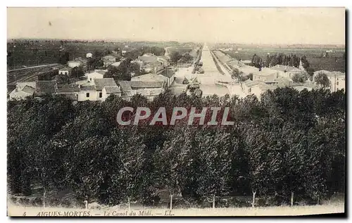 Cartes postales Aigues Mortes Le Canal du Midi