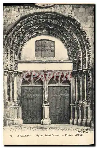 Cartes postales Avallon Eglise Saint Lazare le Portail